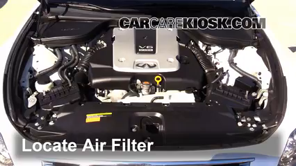 2013 Infiniti G37 X 3.7L V6 Coupe Air Filter (Engine) Replace